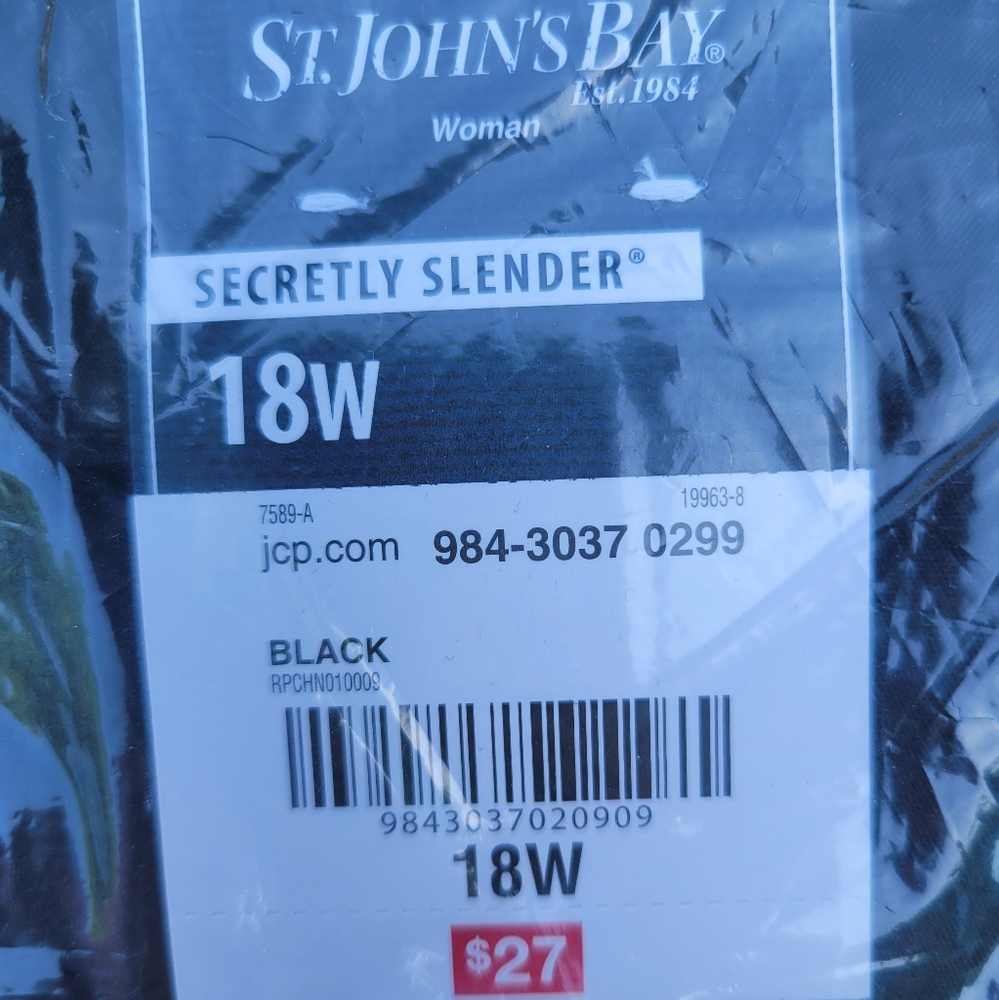 St John's Bay black denim skort 18w